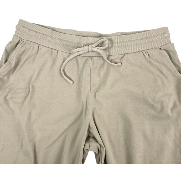 Haven Well Within 100% Cotton Joggers Athleisure Yoga Lounge Beige Tan Large - Picture 2 of 10